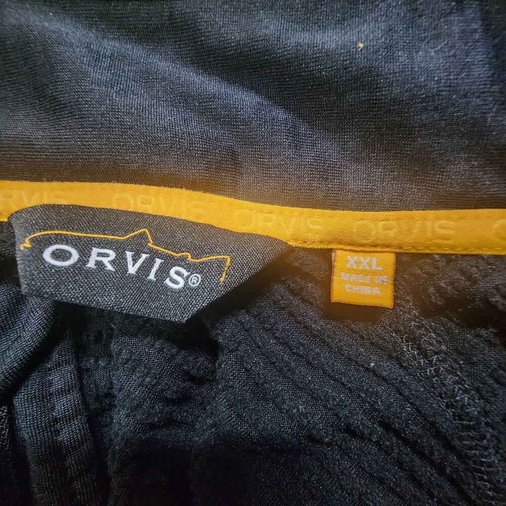 Orvis 1/4 Zip Pullover Horseshoe Hills Athletic Men's Sweater Black Size XXL - Picture 6 of 10